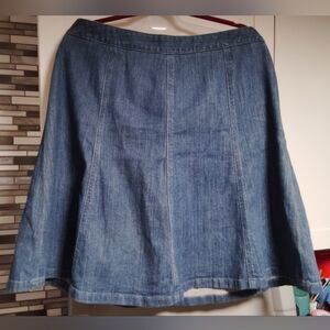 L.L. Bean Classic Fit Straight Jean Skirt Sz-16